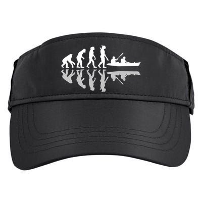 Human Evolution Funny Canoeing Humor River Adventure Adult Drive Performance Visor