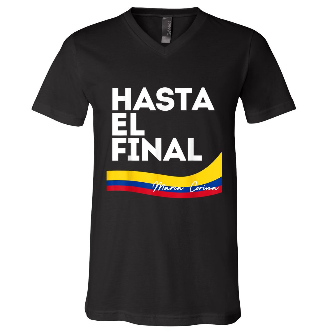 Hasta El Final Maria Corina Venezuela Libre V-Neck T-Shirt