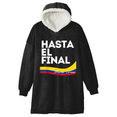 Hasta El Final Maria Corina Venezuela Libre Hooded Wearable Blanket
