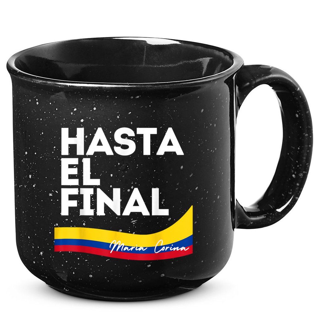 Hasta El Final Maria Corina Venezuela Libre 15oz Campfire Ceramic Mug