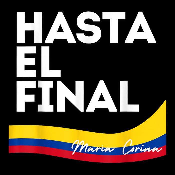 Hasta El Final Maria Corina Venezuela Libre Drawstring Bag