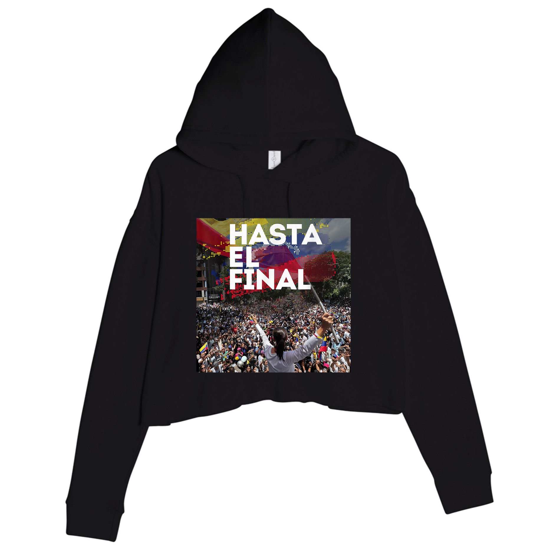 Hasta El Final Venezuela MaríA Corina Machado Crop Fleece Hoodie