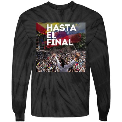 Hasta El Final Venezuela MaríA Corina Machado Tie-Dye Long Sleeve Shirt