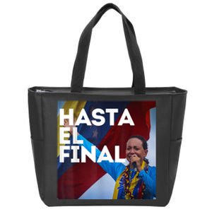 Hasta El Final Maria Corina Venezuela Libre Zip Tote Bag