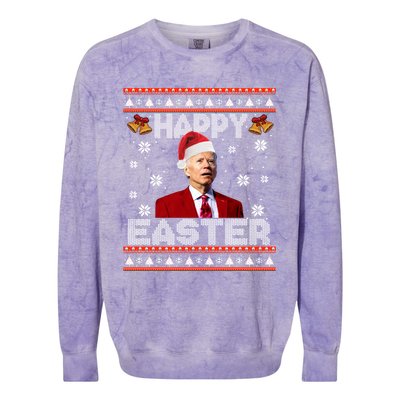 Happy Easter Funny Joe Biden Ugly Christmas Sweater Xmas Cute Gift Colorblast Crewneck Sweatshirt