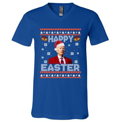 Happy Easter Funny Joe Biden Ugly Christmas Sweater Xmas Cute Gift V-Neck T-Shirt