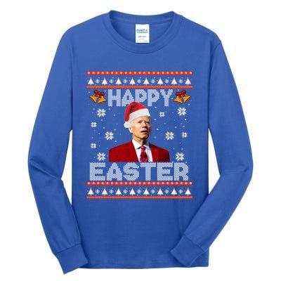 Happy Easter Funny Joe Biden Ugly Christmas Sweater Xmas Cute Gift Tall Long Sleeve T-Shirt