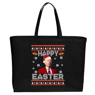 Happy Easter Funny Joe Biden Ugly Christmas Sweater Xmas Cute Gift Cotton Canvas Jumbo Tote