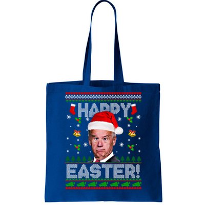 Happy Easter Funny Joe Biden Christmas Ugly Sweater Gift Tote Bag