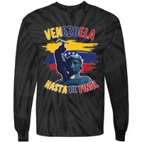 Hasta El Final Venezuela Flag Bandera De Venezuela 2024 Tie-Dye Long Sleeve Shirt