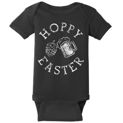 Hoppy Easter Funny Alcohol Drinking Baby Bodysuit
