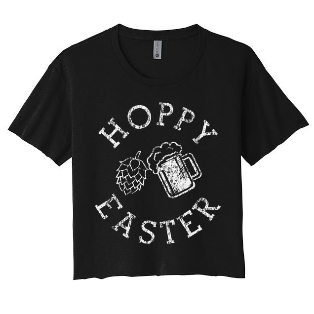 Hoppy Easter Funny Alcohol Drinking Crop Top