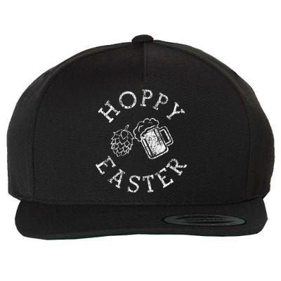 Hoppy Easter Funny Alcohol Drinking Wool Snapback Cap