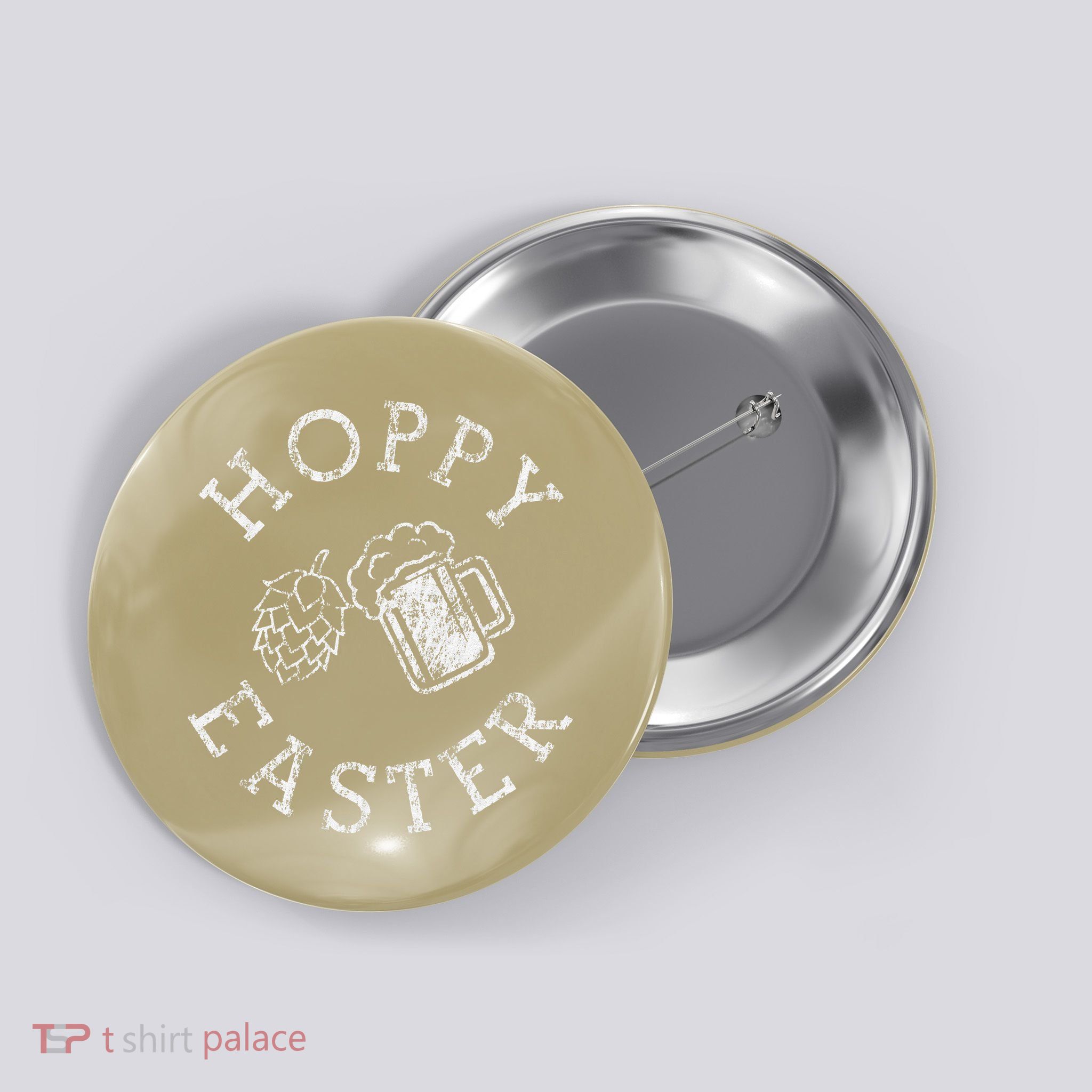Hoppy Easter Funny Alcohol Drinking Button