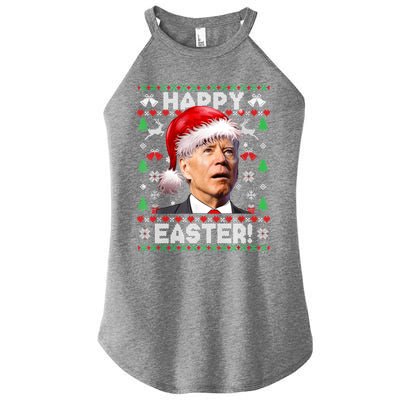 Happy Easter Funny Joe Biden Ugly Christmas Sweater Funny Gift Women’s Perfect Tri Rocker Tank