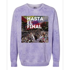 Hasta El Final Venezuela MaríA Corina Machado Colorblast Crewneck Sweatshirt