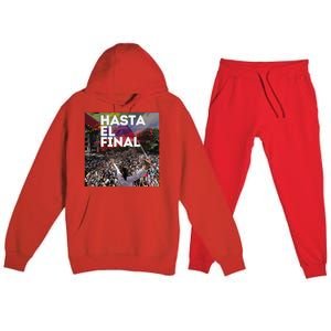 Hasta El Final Venezuela MaríA Corina Machado Premium Hooded Sweatsuit Set