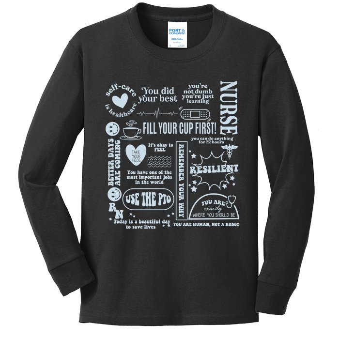 Healthcare Essentials Fill Your Cup First Kids Long Sleeve Shirt