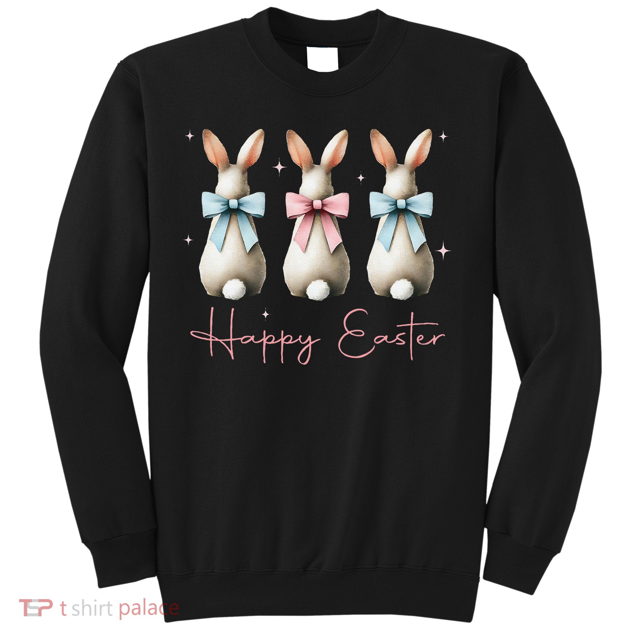 Happy Easter Funny Bunnies Coquette Bows Hunting Season Sweatshirt