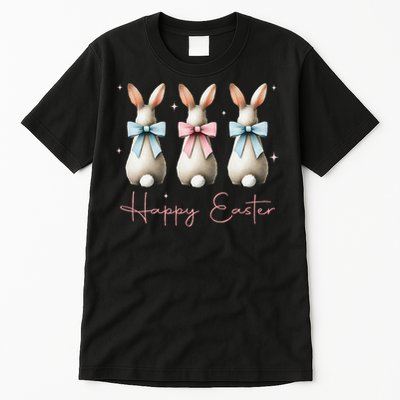 Happy Easter Funny Bunnies Coquette Bows Hunting Season Tall T-Shirt