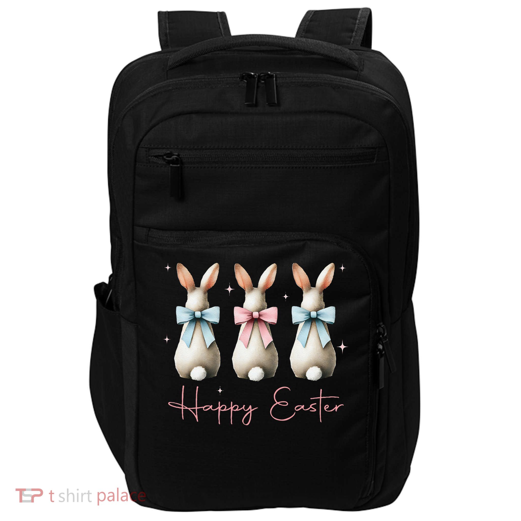 Happy Easter Funny Bunnies Coquette Bows Hunting Season Impact Tech Backpack