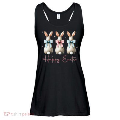 Happy Easter Funny Bunnies Coquette Bows Hunting Season Ladies Essential Flowy Tank