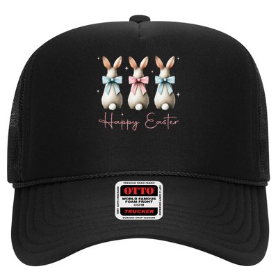 Happy Easter Funny Bunnies Coquette Bows Hunting Season Trucker Hat