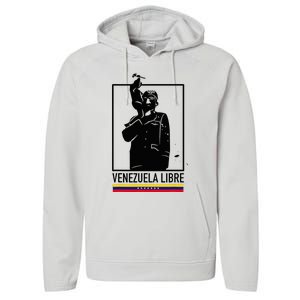 Hasta El Final Abajo Cadenas Venezuela Libre Performance Fleece Hoodie