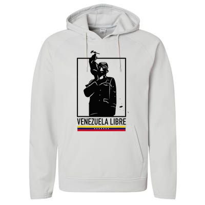 Hasta El Final Abajo Cadenas Venezuela Libre Performance Fleece Hoodie