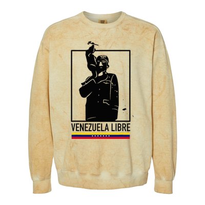 Hasta El Final Abajo Cadenas Venezuela Libre Colorblast Crewneck Sweatshirt