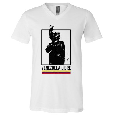 Hasta El Final Abajo Cadenas Venezuela Libre V-Neck T-Shirt