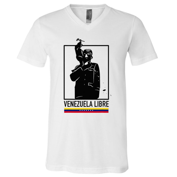 Hasta El Final Abajo Cadenas Venezuela Libre V-Neck T-Shirt