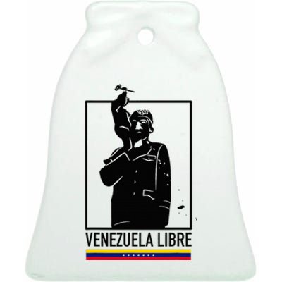 Hasta El Final Abajo Cadenas Venezuela Libre Ceramic Bell Ornament