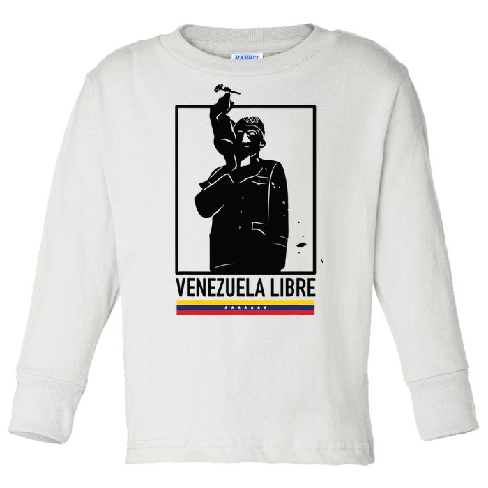 Hasta El Final Abajo Cadenas Venezuela Libre Toddler Long Sleeve Shirt