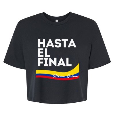 Hasta El Final Maria Corina Venezuela Libre Bella+Canvas Jersey Crop Tee