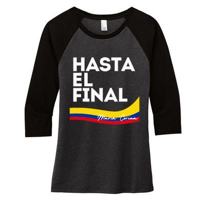 Hasta El Final Maria Corina Venezuela Libre Women's Tri-Blend 3/4-Sleeve Raglan Shirt