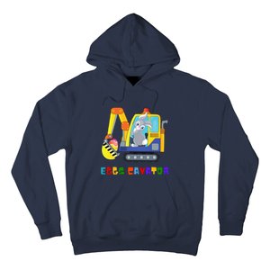 Happy Easter Funny Excavator Hunting Egg Hoodie