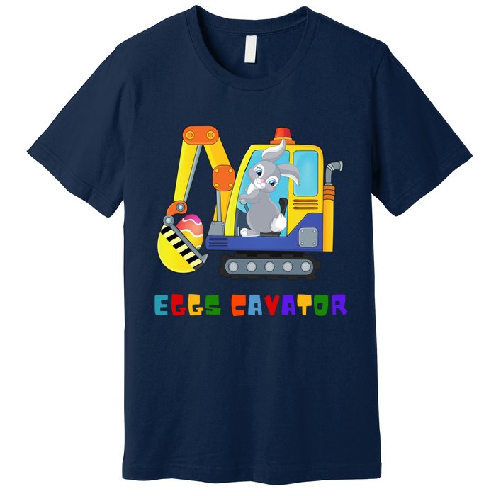 Happy Easter Funny Excavator Hunting Egg Premium T-Shirt