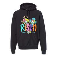 Happy Easter For Christian Girls Mom He Is Risen Leopard Premium Hoodie