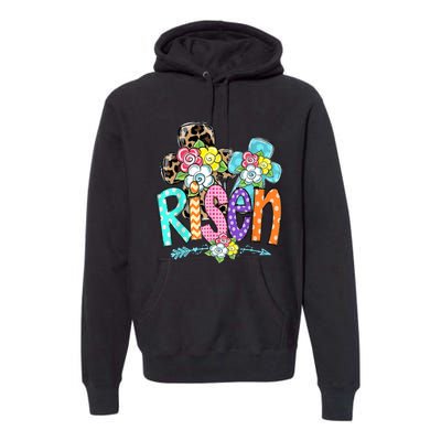 Happy Easter For Christian Girls Mom He Is Risen Leopard Premium Hoodie