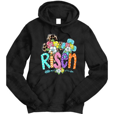 Happy Easter For Christian Girls Mom He Is Risen Leopard Tie Dye Hoodie