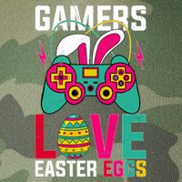 Happy Easter Gamers Love Easter Eggs Bunny Video Game Controller Legacy Tie Dye Trucker Hat
