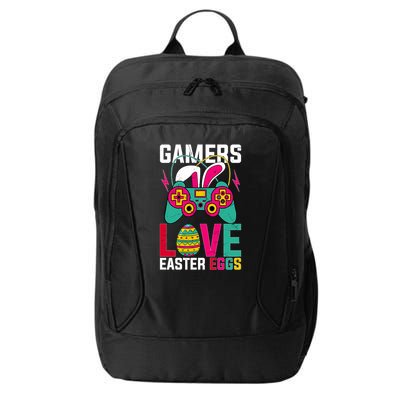 Happy Easter Gamers Love Easter Eggs Bunny Video Game Controller City Backpack