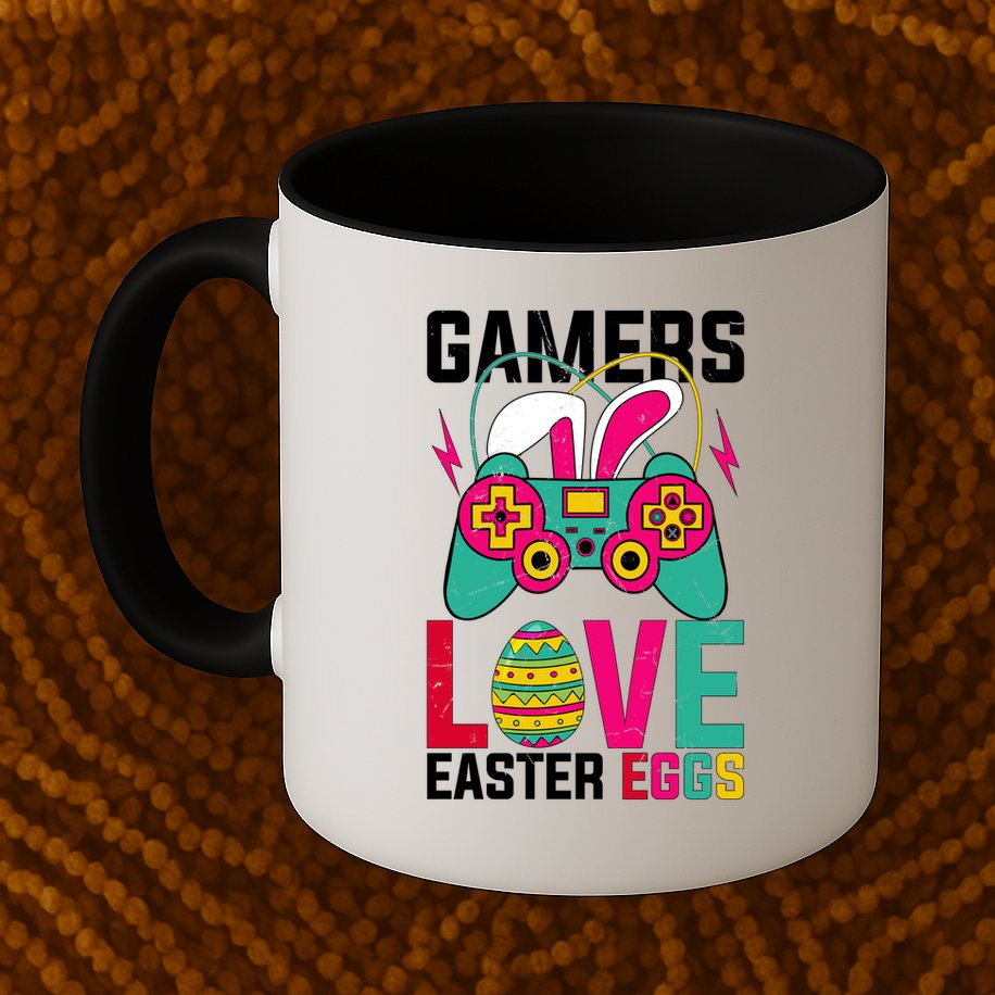 Happy Easter Gamers Love Easter Eggs Bunny Video Game Controller Mug