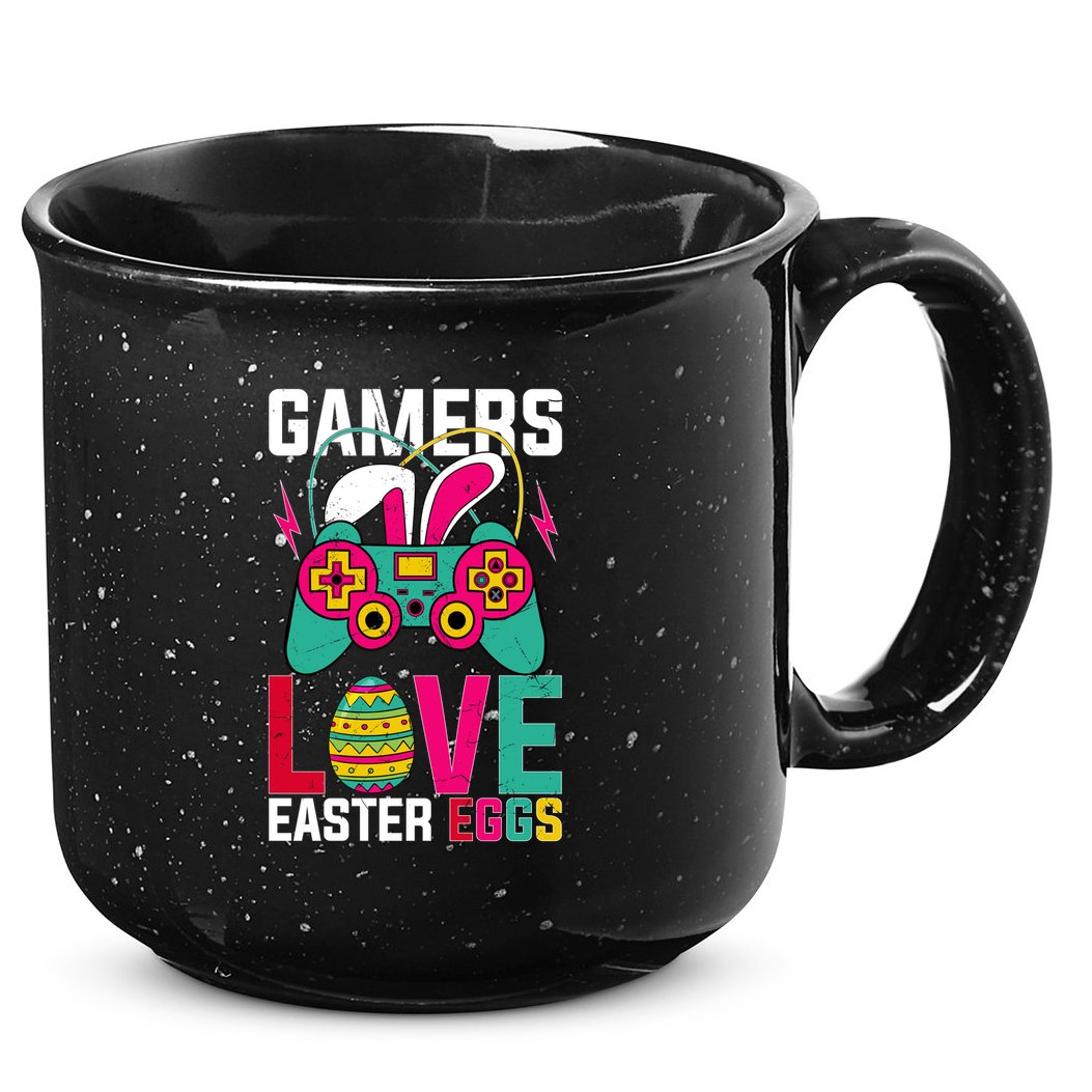 Happy Easter Gamers Love Easter Eggs Bunny Video Game Controller 15oz Campfire Ceramic Mug