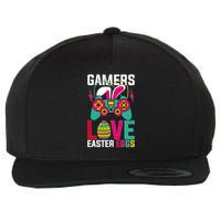 Happy Easter Gamers Love Easter Eggs Bunny Video Game Controller Wool Snapback Cap