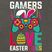 Happy Easter Gamers Love Easter Eggs Bunny Video Game Controller Cotton Canvas Backpack