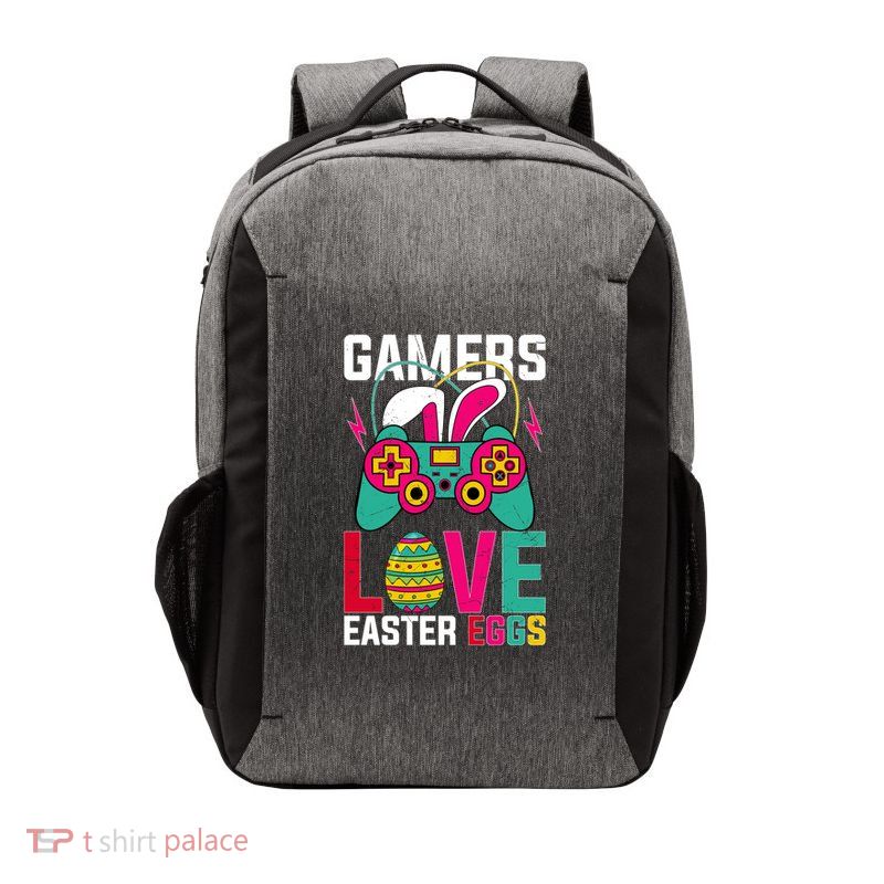 Happy Easter Gamers Love Easter Eggs Bunny Video Game Controller Vector Backpack