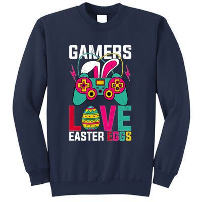Happy Easter Gamers Love Easter Eggs Bunny Video Game Controller Sweatshirt