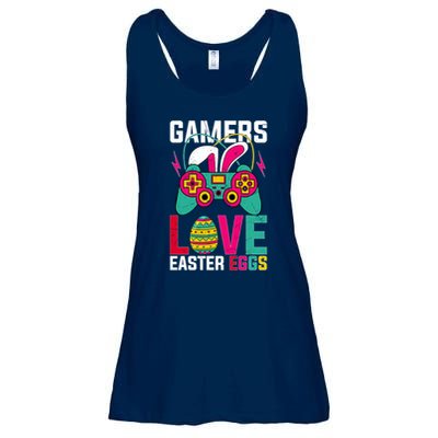 Happy Easter Gamers Love Easter Eggs Bunny Video Game Controller Ladies Essential Flowy Tank